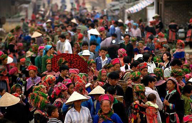 Chợ Khau Vai ở xã Khau Vai, huyện Mèo Vạc, Hà Giang, có từ gần 100 năm nay, họp mỗi năm một lần vào ngày 27/3 âm lịch. Ảnh: Zing.