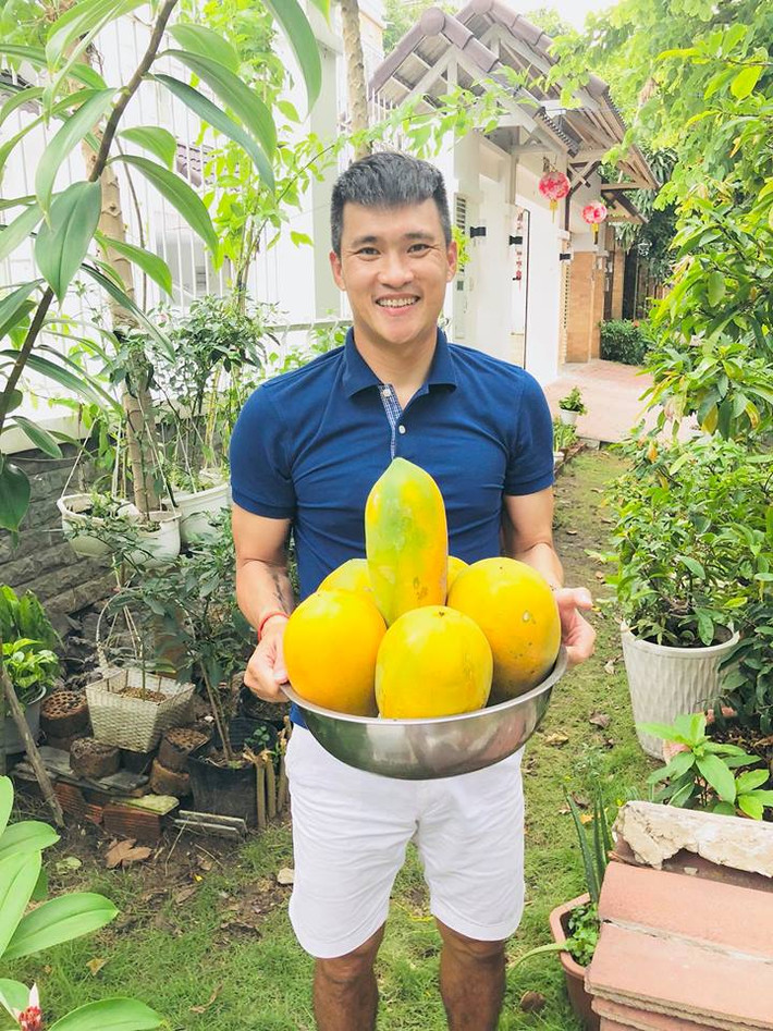 Ngoài rau, trong vườn nhà Công Vinh - Thủy Tiên còn có nhiều trái cây. Ảnh: Le Cong Vinh.
