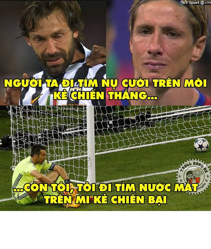 Bức ảnh chế so sánh giữa kẻ bại tướng mang tên Juventus và Atletico Madrid thu hút được sự chú ý của rất nhiều người.