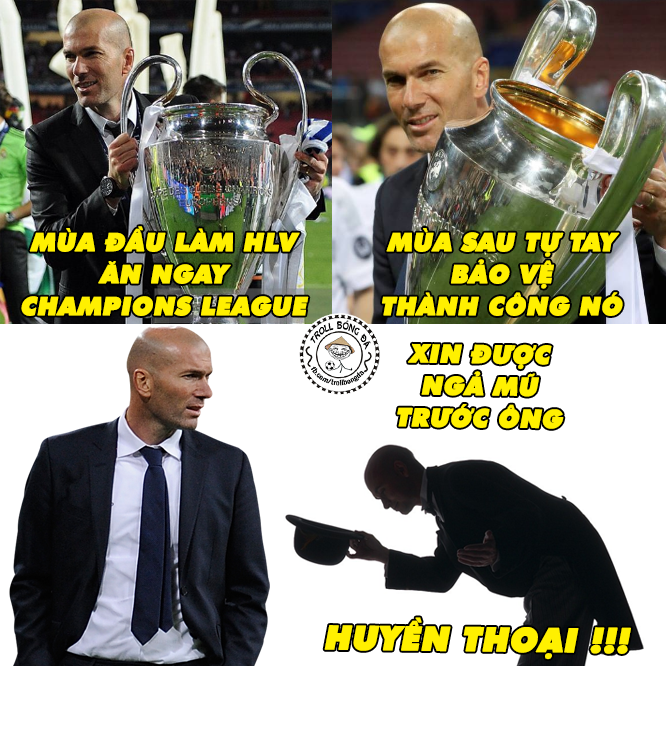 Cả thế giới bóng đá phải bái phục trước tài thao lược của Zidane người được mệnh danh là "chân mệnh thiên tử" giúp Real Madrid phá lời nguyền bảo vệ vô địch cúp C1 châu Âu.