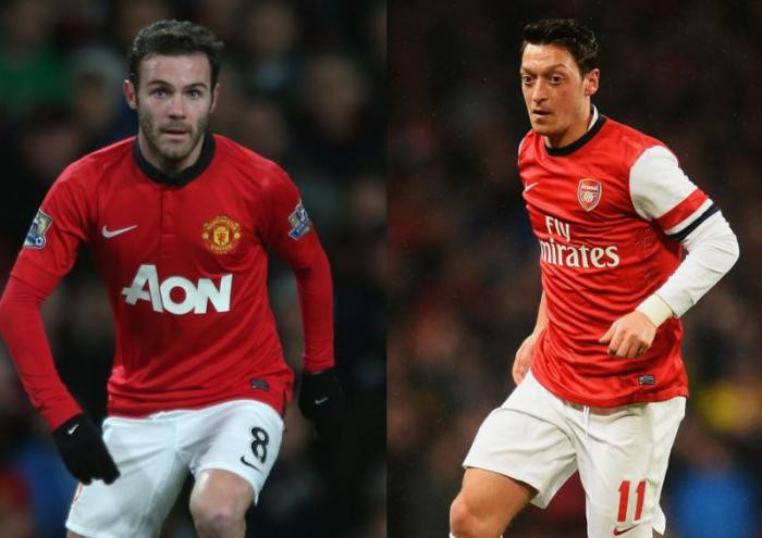 Mata "bật bãi" khỏi MU nếu Ozil đến: M.U đang quan tâm mua Mesut Ozil, khi mà Jose Mourinho muốn làm việc với tiền vệ người Đức một lần nữa. Ozil hiện tại đang đi vào những tháng cuối của hợp đồng với Arsenal và đôi bên vẫn chưa đạt thỏa thuận gia hạn. Theo tờ Manchester Evening News, Juan Mata chính là cái tên có khả năng phải rời M.U nhiều nhất, nếu Quỷ đỏ ký với Mesut Ozil. Ảnh: Manchester Evening News