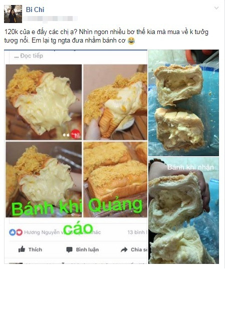 Dù đang hot là vậy nhưng đâu phải ai cũng có cái diễm phúc được hưởng trọn vẹn sự thơm ngon của chiếc bánh mì ruột pho mai như quảng cáo. Hoặc là nướng cháy, hoặc là bánh không tươi, và hoặc là nhân bên trong chỉ bằng một phần nửa bánh tiêu chuẩn là những thảm cảnh mà người mua phải gánh chịu thời gian qua.