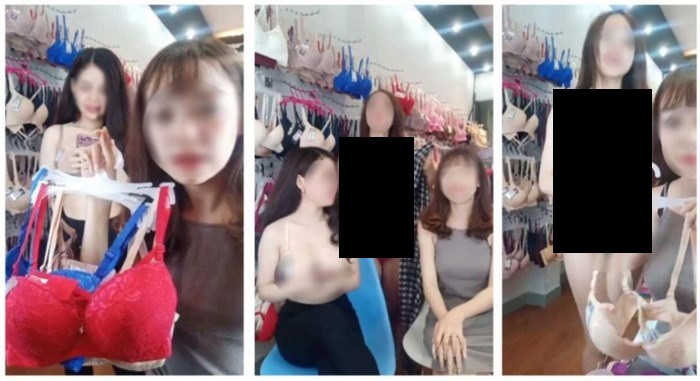 Ảnh cắt clip. Sau khi được cho xem đoạn clip livestream trên, bác Hoàng Minh Tuấn (50 tuổi, Hà Nội) chia sẻ với PV Kiến Thức: "Theo quan điểm của tôi "phi thương, bất phú" và những nhà bán hàng luôn tìm mọi cách mới mẻ để tạo nên sức mua cho mặt hàng của mình. Tuy nhiên, là người Á Đông nhất lại là phụ nữ thì việc ăn mặc kệch cỡm để bán hàng như này cần phải xem xét lại về tư cách đạo đức, nhân phẩm cho đến cách bán hàng. Nói hơi quá đây chẳng khác gì bán da thịt là chính, bán hàng chỉ là thứ yếu". Khi liên lạc với bên bán hàng thì người chủ cho rằng, đây chỉ là chiến lược kinh doanh riêng của shop, không gây ảnh hưởng gì đến người khác. Nếu ai không thích xem thì có thể lướt qua, không nên để lại những bình luận khiếm nhã. Tương tự, cách đây một thời gian, một quán ăn tại Hà Nội cũng từng khiến mạng xã hội một phen "nháo nhào" bàn tán vì quảng cáo cho cửa hàng bằng cách cho dàn trai sáu múi cởi trần phục vụ. Mời quý độc giả xem clip Hot girl livestream bán đồ lót trên mạng gây phẫn nộ - Nguồn: Pass TV