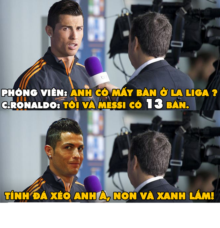 CR7 khá tỉnh táo khi trả lời phỏng vấn về số bàn thắng của mình.