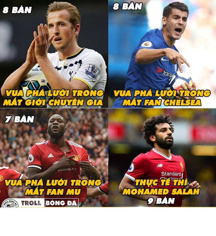 Sau khi chứng kiến phong đọ của Salah, dân mạng đã chế ảnh bóng đá vua phá lưới trong mắt fan và thực tế khác nhau ra sao.