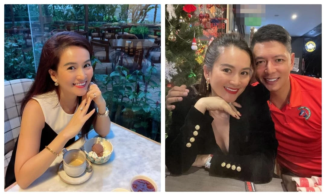 Nhan sắc tươi trẻ của vợ Bình Minh ở tuổi U50