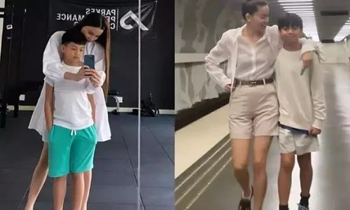 Subeo sánh bước Hồ Ngọc Hà, cặp giò "đỉnh" ngang ngửa mẹ