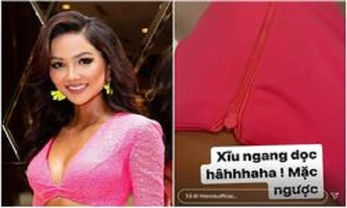 H'Hen Niê xỉu ngang chụp ảnh chán chê mới phát hiện mặc váy trái