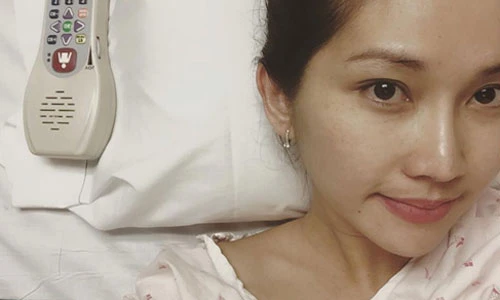 Diễn viên Kim Hiền đã sinh con gái ở Mỹ