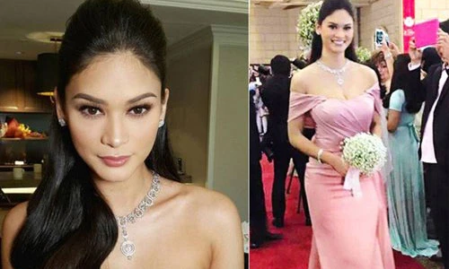 Tân Hoa hậu Hoàn vũ siêu gợi cảm làm phù dâu