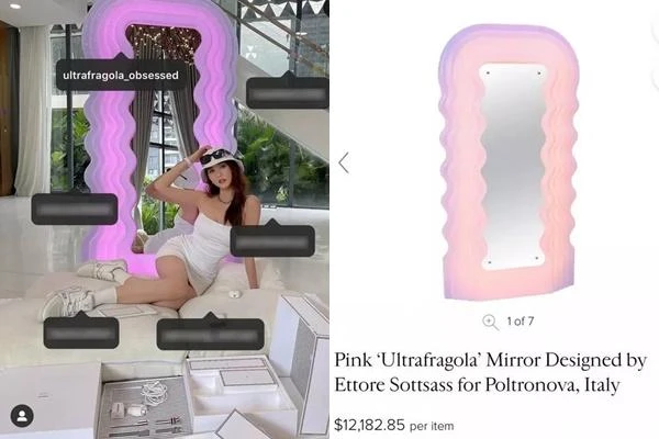 Gương 200 triệu Ngọc Trinh mua “sống ảo” là hàng “fake“