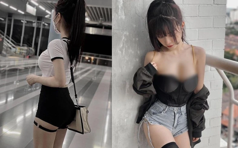 Hot girl diện đồ ngắn cũn ở ga tàu hút vạn ánh nhìn