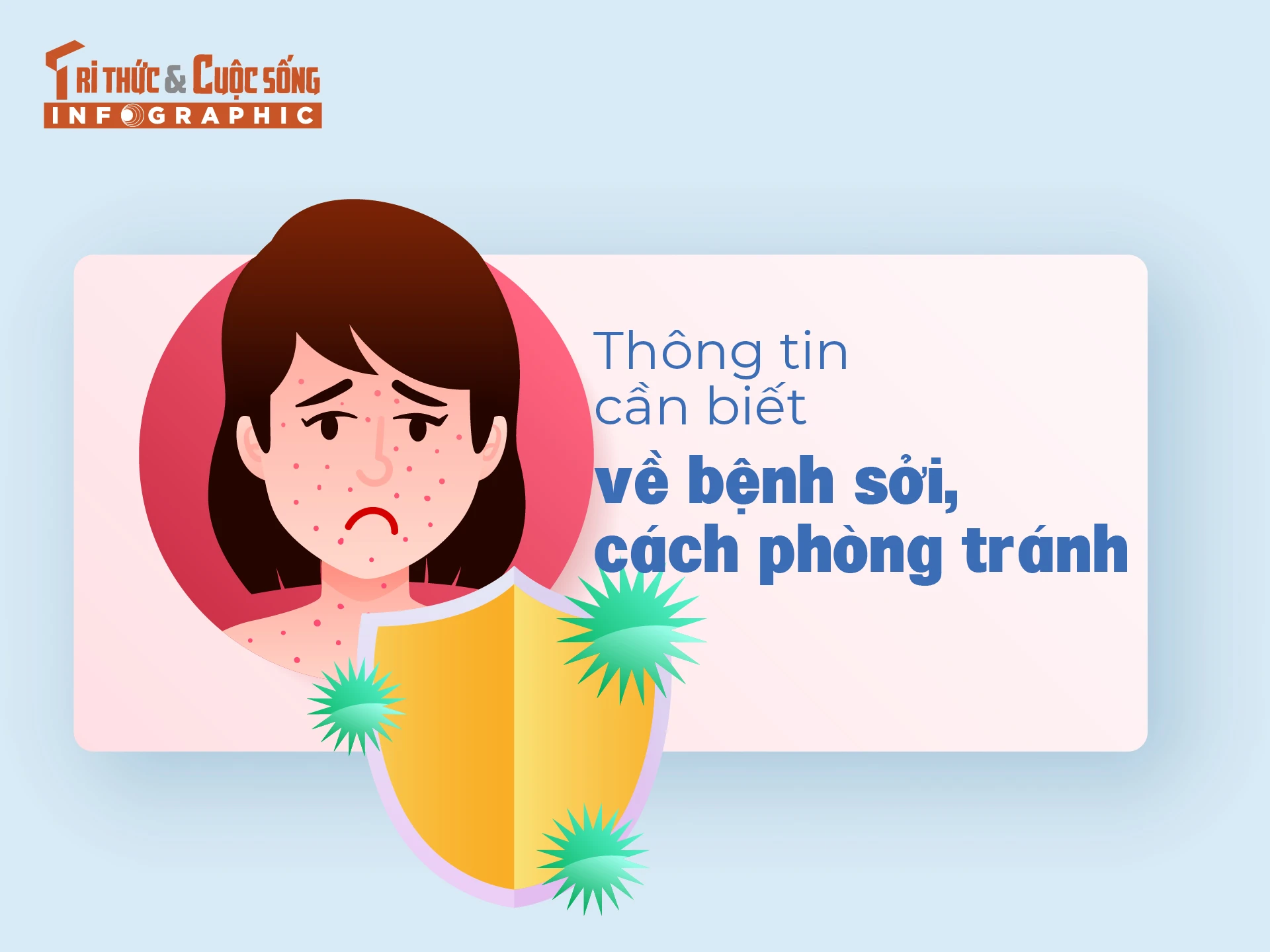 [INFOGRAPHIC]: Thông tin cần biết về bệnh sởi, cách phòng tránh