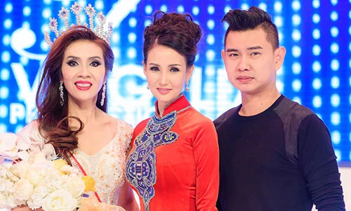 HH Sương Đặng diện áo dài nền nã làm giám khảo tại Mỹ