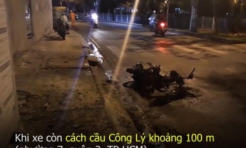 Video: Người đàn ông hoảng hồn tháo chạy khỏi xe Lead bốc cháy