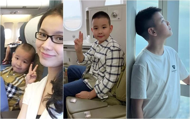 Con trai Hoa hậu Thùy Lâm phổng phao, ra dáng soái ca tuổi 12