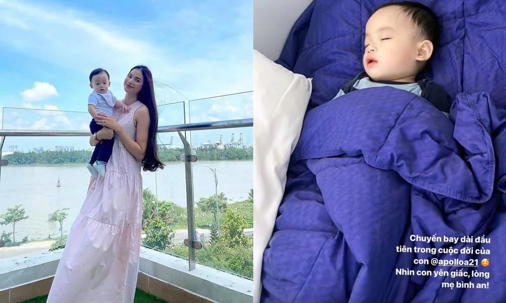 Phạm Hương cùng 2 con trai lặng lẽ về Mỹ, ảnh Apollo gây sốt