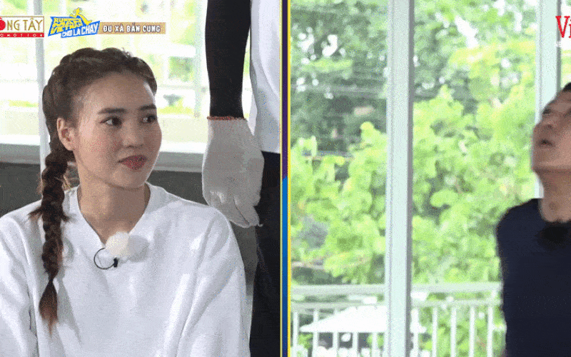 Chiếc bụng ú nu lộ ra khi Trường Giang với xà khiến mọi người phì cười. Tất cả là nhờ công bà xã Nhã Phương "nuôi" quá "mát tay".