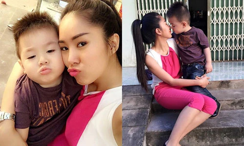 Hình ảnh dễ thương của con trai Quách Ngọc Ngoan