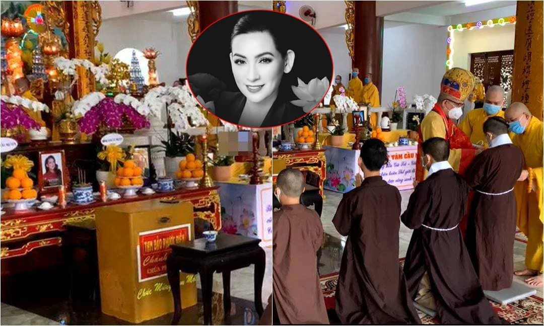 Xúc động hình ảnh các con nuôi của Phi Nhung đeo khăn tang