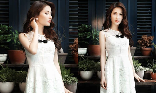 Diễm My 9X đẹp quyến rũ với trang phục ren