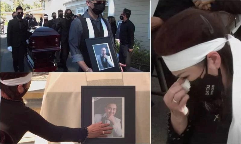 Bà xã nghẹn ngào hát tiễn Chí Tài trước khi đưa đi hỏa táng