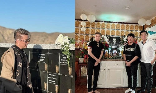 Đàm Vĩnh Hưng thăm mộ nghệ sĩ Chí Tài, Phi Nhung ở Mỹ