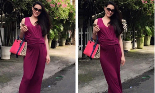 Thời trang sành điệu của bà bầu Trang Nhung