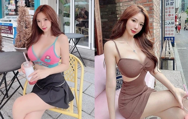 Ngượng chín mặt hot girl mặc hở hết nấc khoe vòng 1 giữa phố