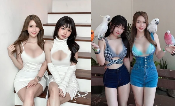 Khó rời mắt hai hot girl gợi cảm đọ dáng, so kè nhan sắc