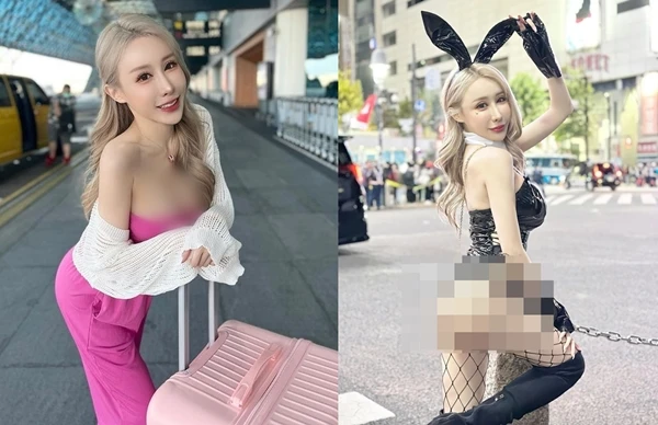 Đỏ mặt hot girl xinh đẹp hóa nàng thỏ khoe dáng giữa phố