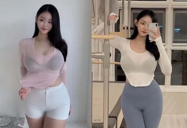 Hot girl mặc đồ bó sát, mỏng dính lộ điểm nhạy cảm phát ngại