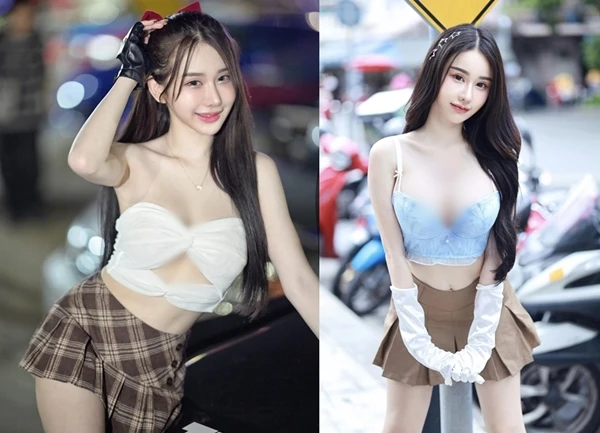 Hot girl diện mốt quần áo cắt xẻ ngắn cũn, khoe dáng chữ S
