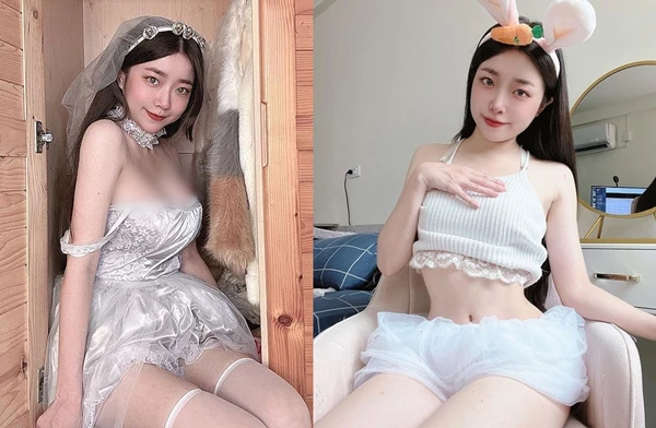 Hot girl xinh đẹp hóa cô dâu gợi cảm, khoe body siêu nuột