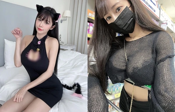 Hot girl nghiện mốt xuyên thấu cố tình khoe vòng 1 trên phố