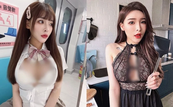 Nữ người mẫu mặc hở, khoe nội y phản cảm nơi công cộng