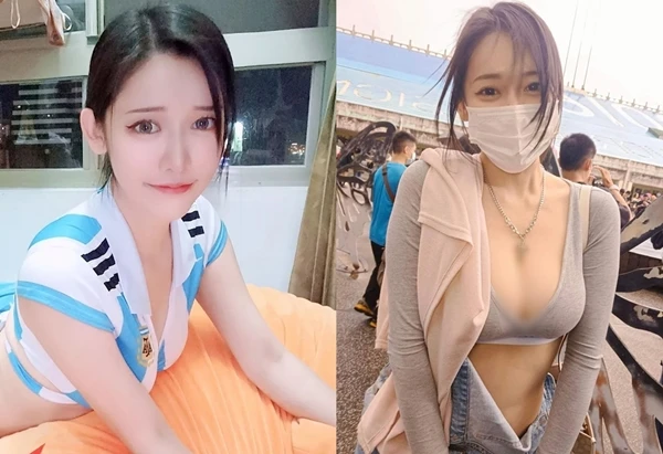 Hot girl xinh đẹp cởi áo ăn mừng tuyển Argentina giành vé đi tiếp