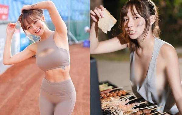 Đỏ mặt hot girl cố tình lộ vòng 1 hớ hênh khi nướng thịt