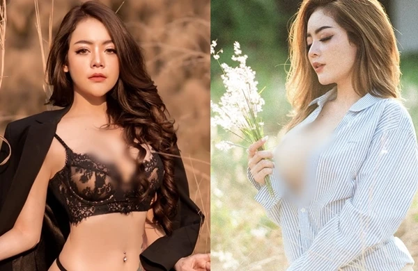 Ngượng đỏ mặt người đẹp diện nội y khoe dáng nuột giữa cánh đồng