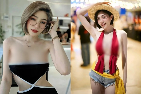 Ngượng đỏ mặt hot girl xinh đẹp mặc hở hết nấc khi dạo phố 
