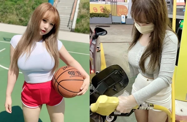 Diện đồ bó sát nướng thịt, nàng hot girl khoe vòng 1 "ná thở"