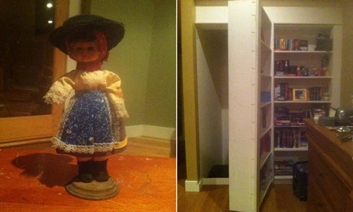 Tò mò lối đi bí ẩn sau giá sách, tìm thấy bí mật ám ảnh