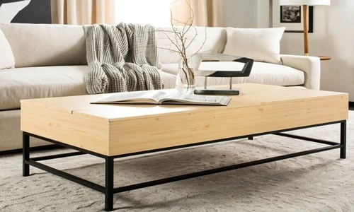 Phòng khách gọn gàng, đẹp mắt nhờ mẫu bàn cà phê mới lạ