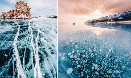 Vẻ đẹp tuyệt mỹ của mùa đông trên hồ băng Baikal 