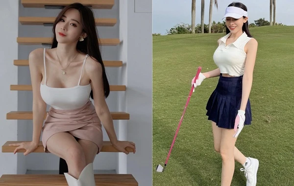 Hot girl mê đánh golf mặc gợi cảm khoe body "thiêu đốt" ánh nhìn