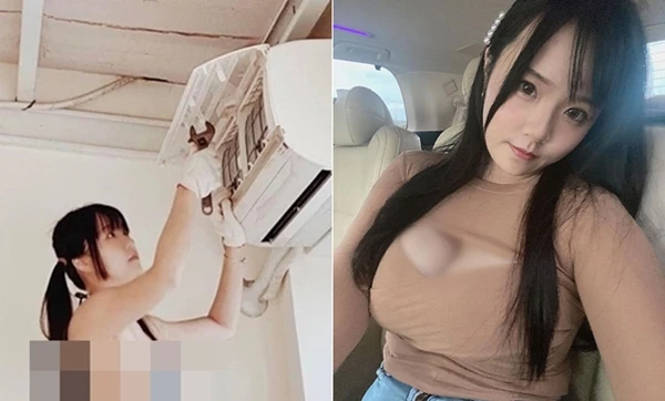 Diện bikini sửa điều hòa, hot girl khiến người nhìn phát ngượng