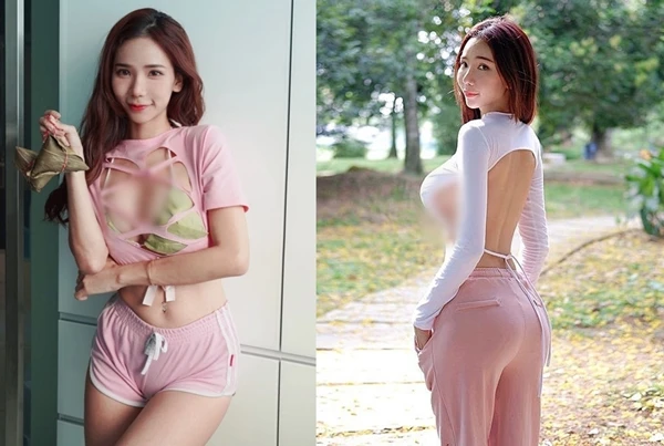 Ngượng chín mặt hot girl “mặc như không”, dùng lá cây làm nội y