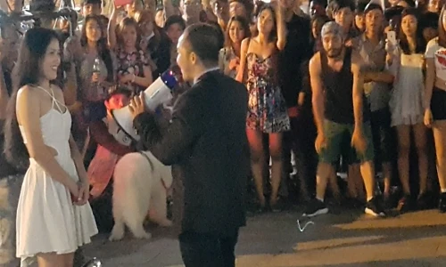 Màn cầu hôn lãng mạn của biker trên đường Nguyễn Huệ