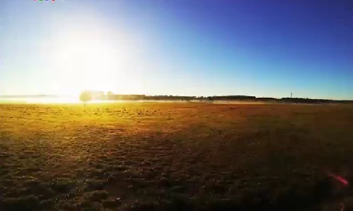 Ngắm bình minh tuyệt đẹp trên nông trại châu Âu