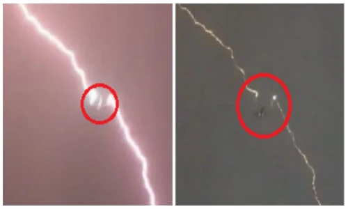 Kinh hoàng máy bay chở khách bị sét đánh giữa trời